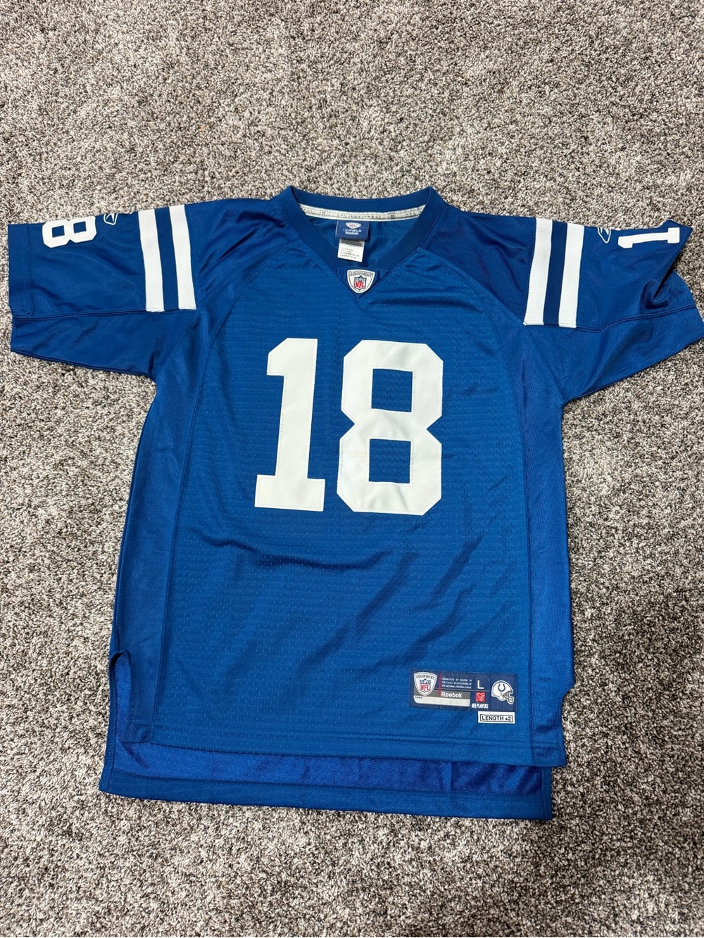 Peyton Manning Indianapolis Colts Reebok Royal Blue youth Football Jersey